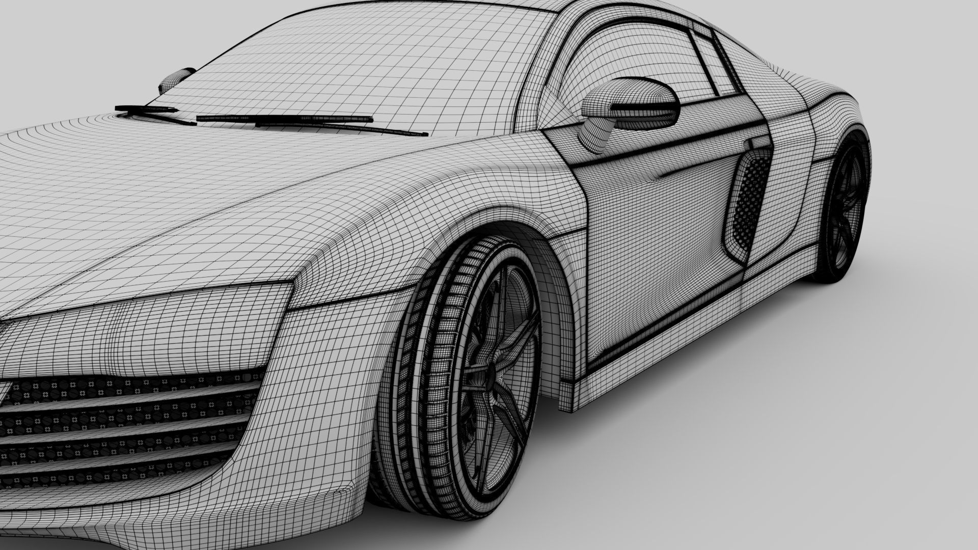 Audi R8 2008 3D model_9