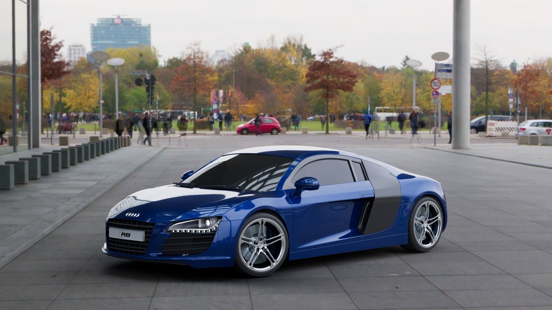 Audi R8 2008 3D model_6