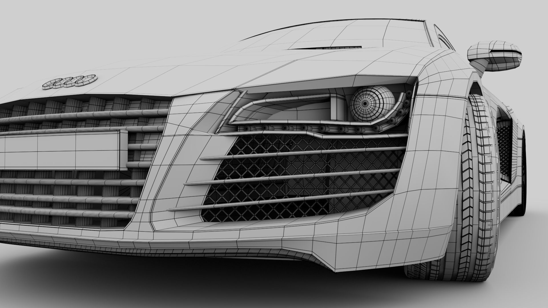 Audi R8 2008 3D model_10