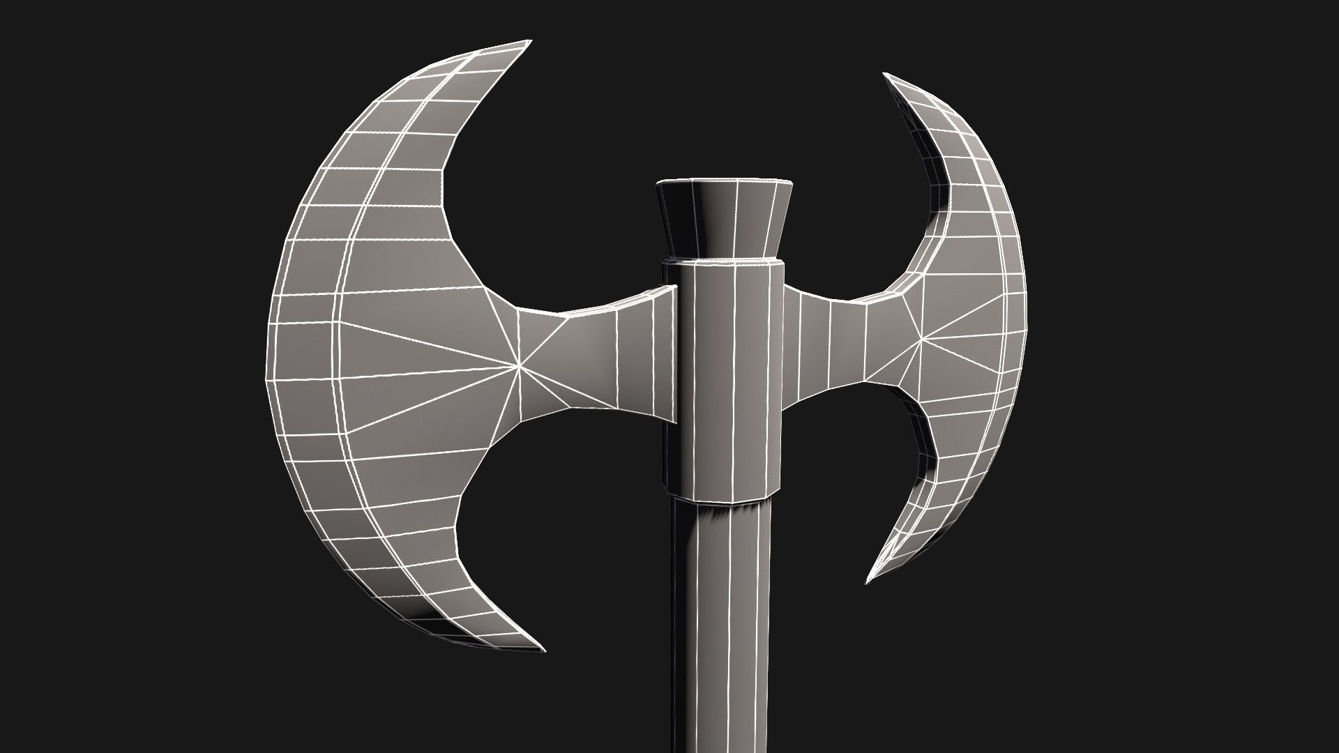 Stylized Warrior Axe PBR Modeling Free low-poly 3D model_19