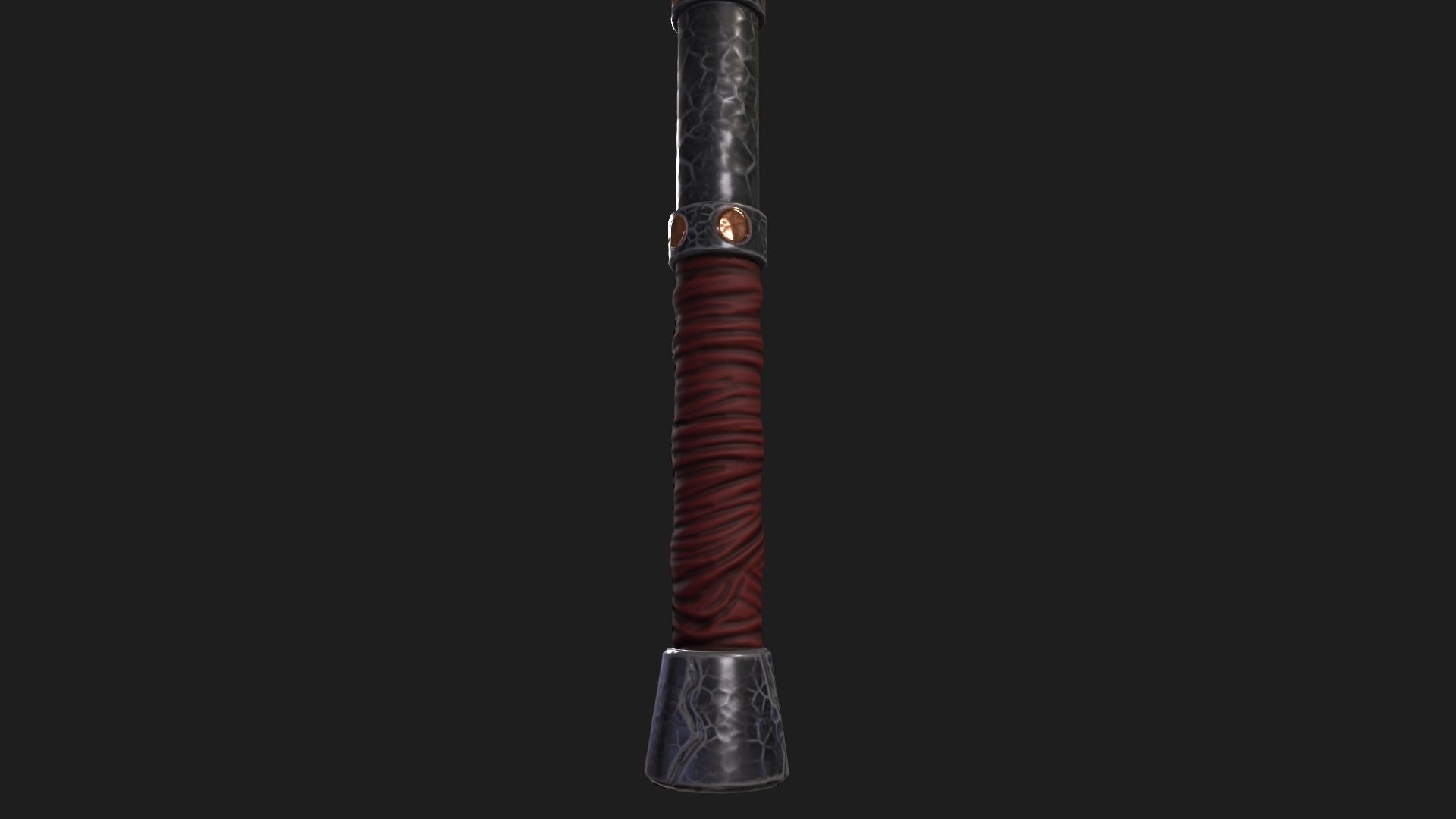 Stylized Warrior Axe PBR Modeling Free low-poly 3D model_11