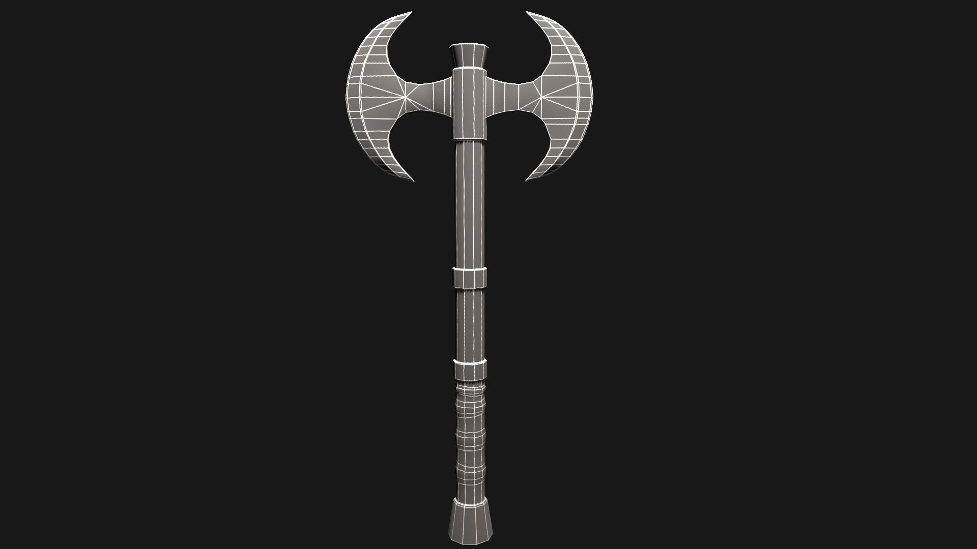 Stylized Warrior Axe PBR Modeling Free low-poly 3D model_17