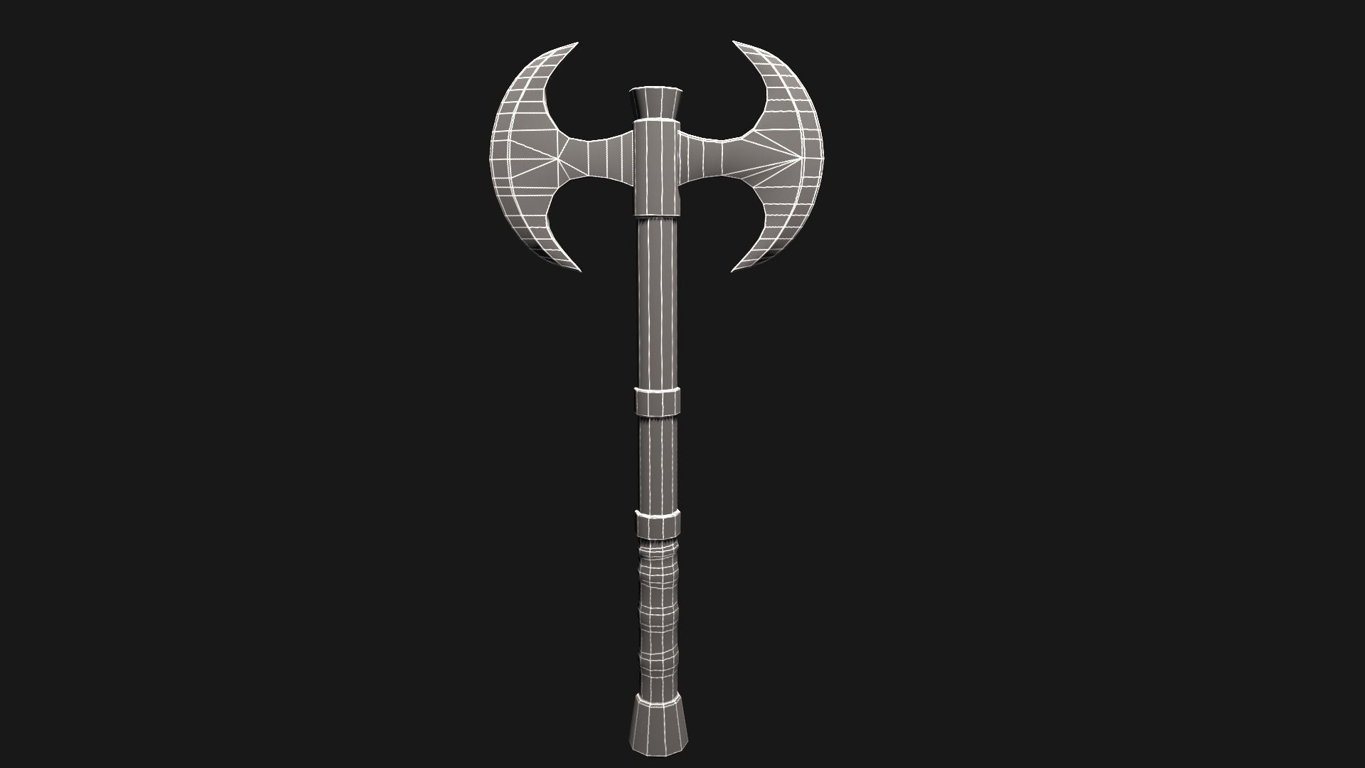 Stylized Warrior Axe PBR Modeling Free low-poly 3D model_15