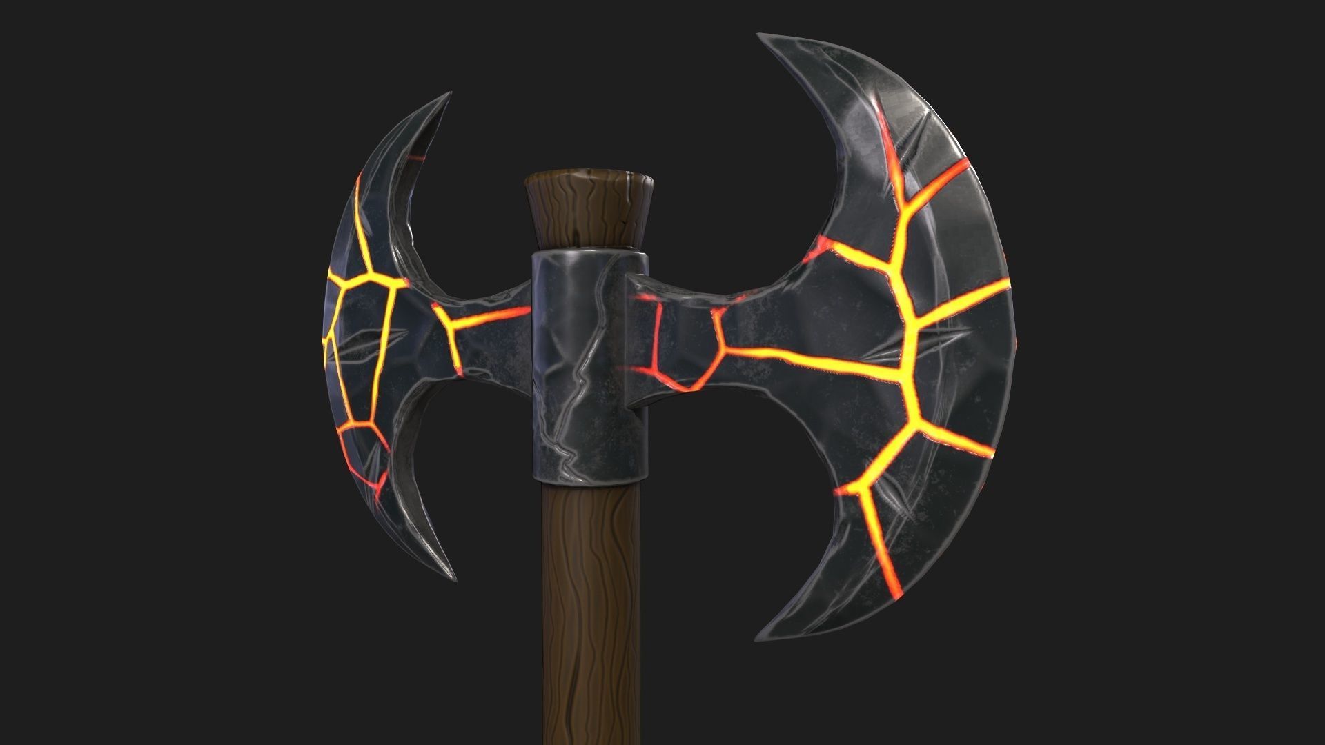 Stylized Warrior Axe PBR Modeling Free low-poly 3D model_9
