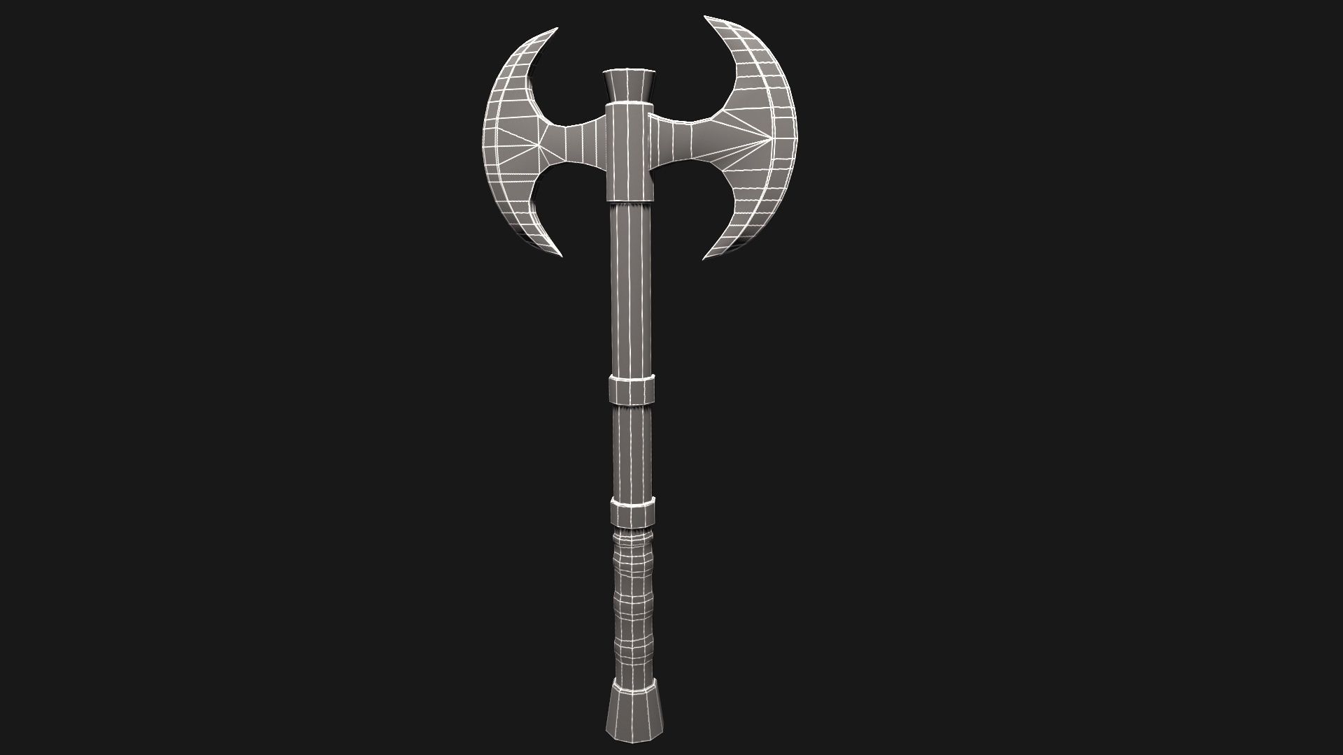 Stylized Warrior Axe PBR Modeling Free low-poly 3D model_14