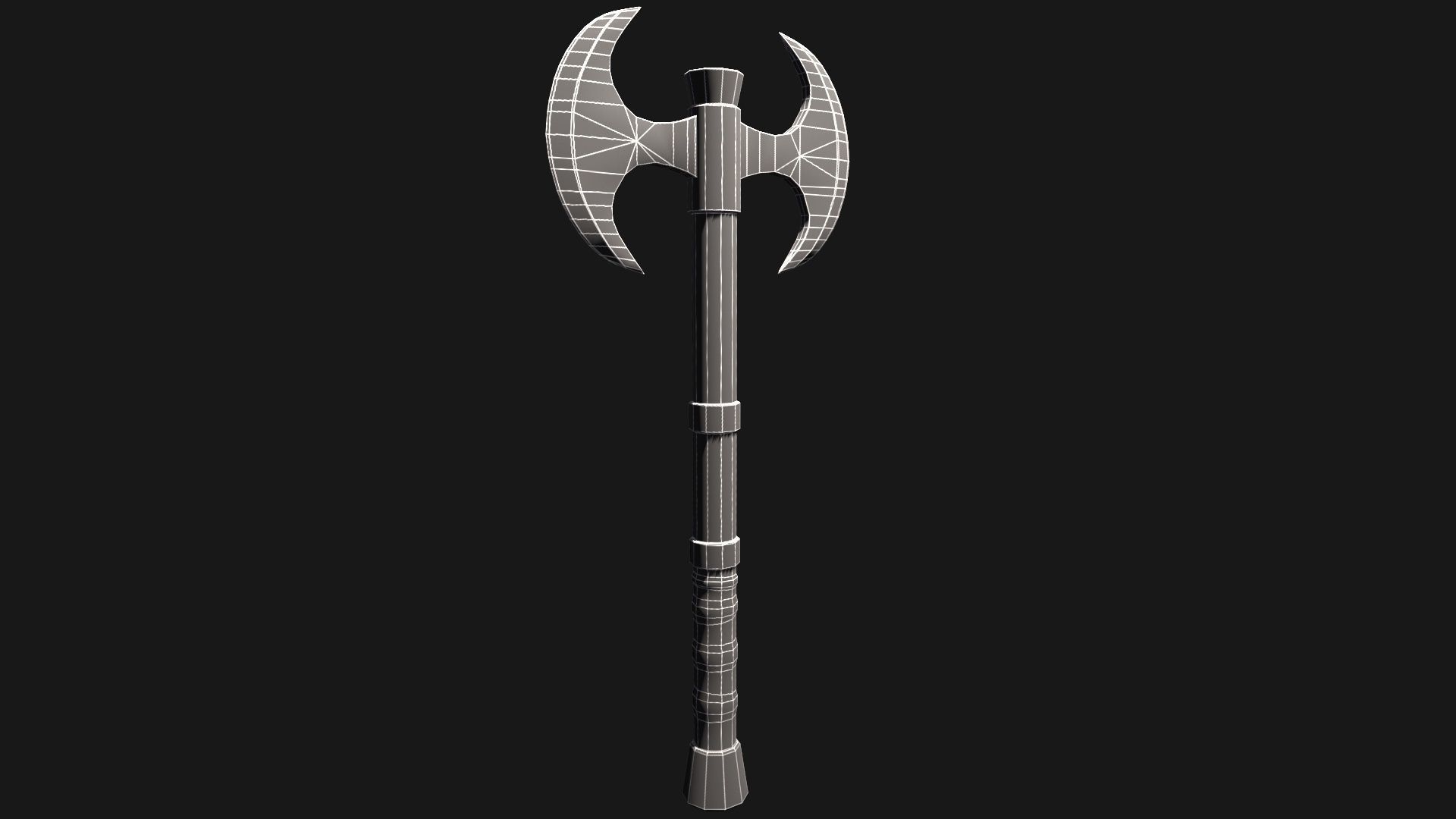 Stylized Warrior Axe PBR Modeling Free low-poly 3D model_18