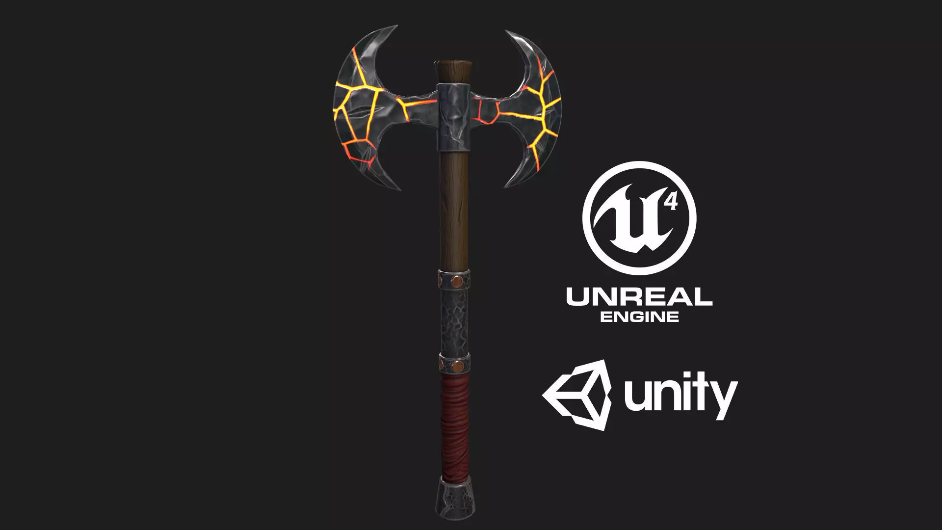 Stylized Warrior Axe PBR Modeling Free low-poly 3D model_0