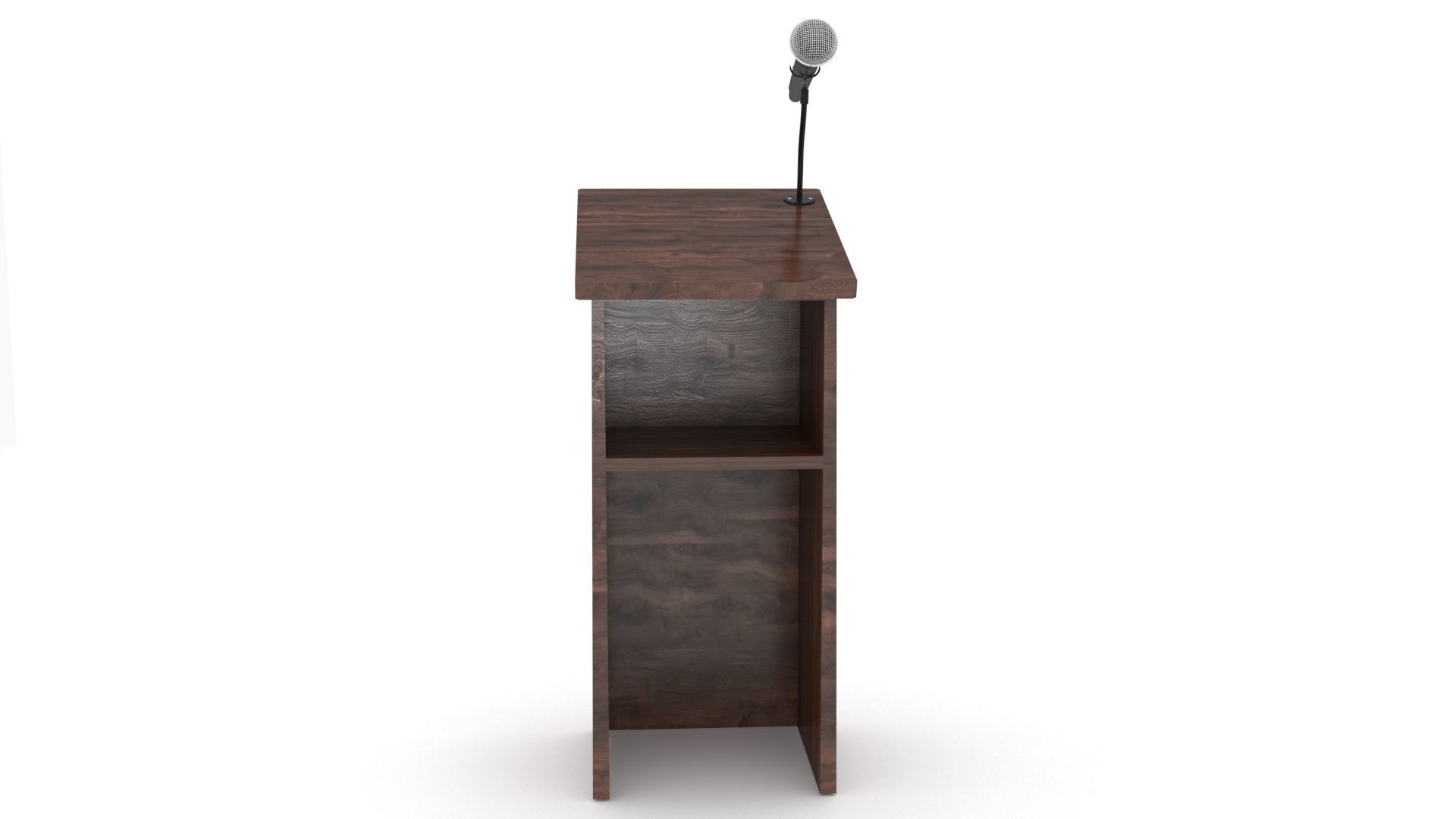 podium microphone 3D model_2