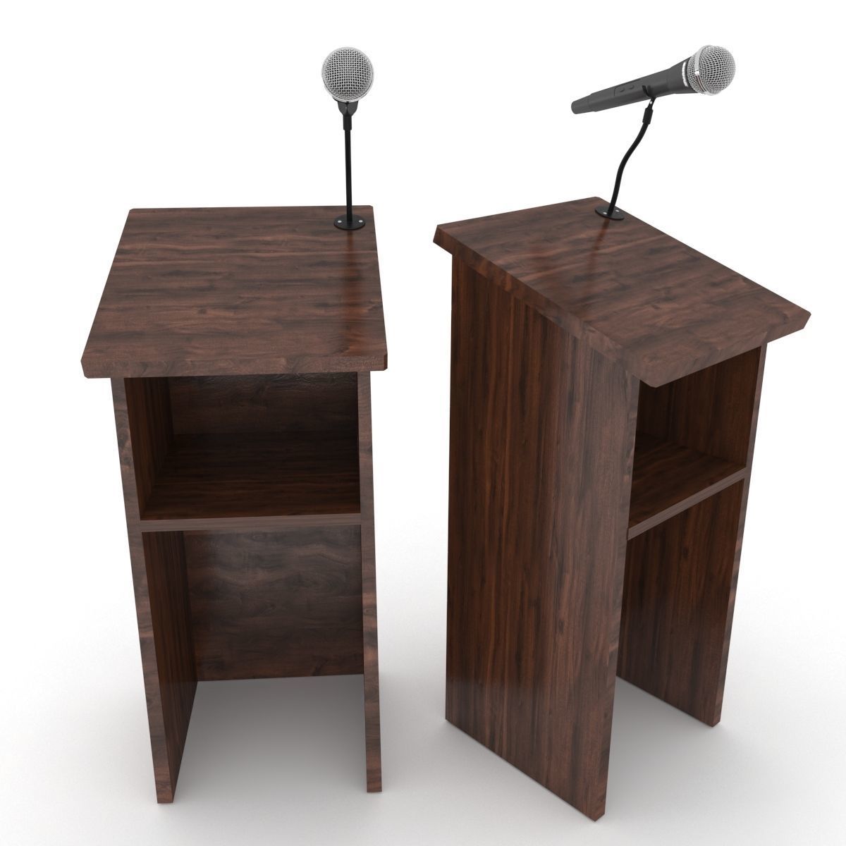 podium microphone 3D model_5