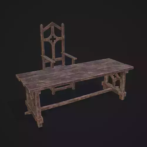 Medieval Table And Chair