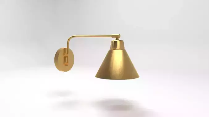 Applique gold wall lamp