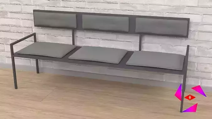 Bench with two seats