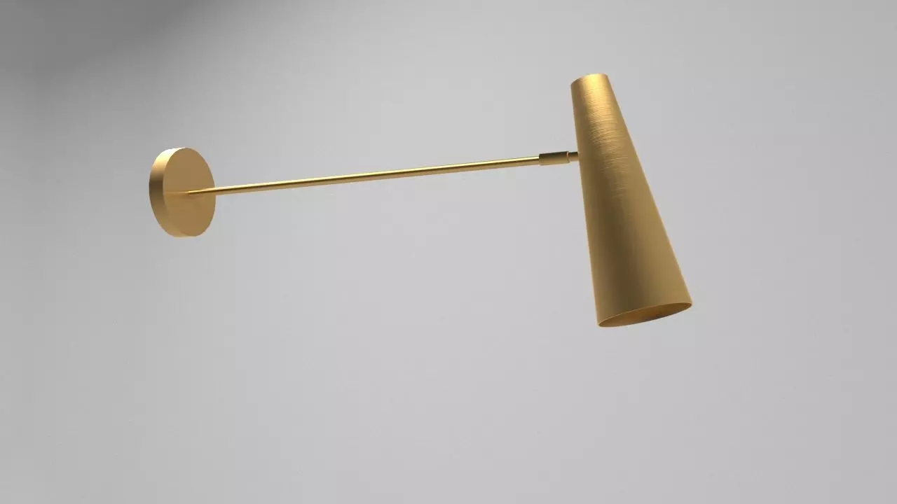 Applique gold wall lamp 3D model