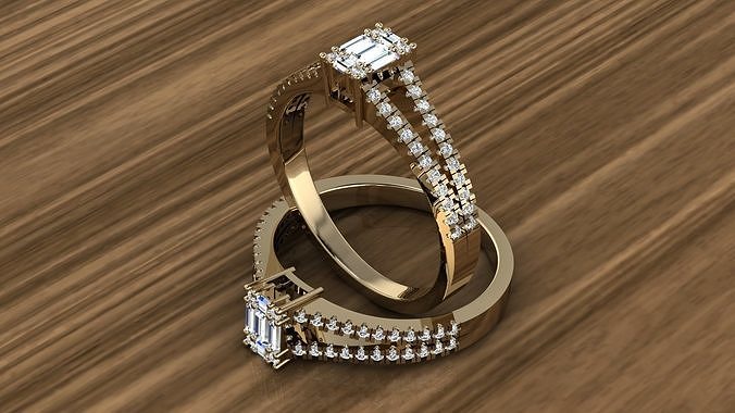 Diamond Jewelry Ring 3D print model