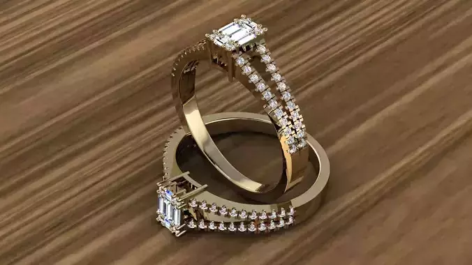 Diamond Jewelry Ring 3D print model