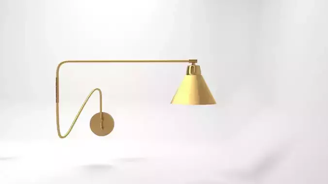 Applique gold wall lamp