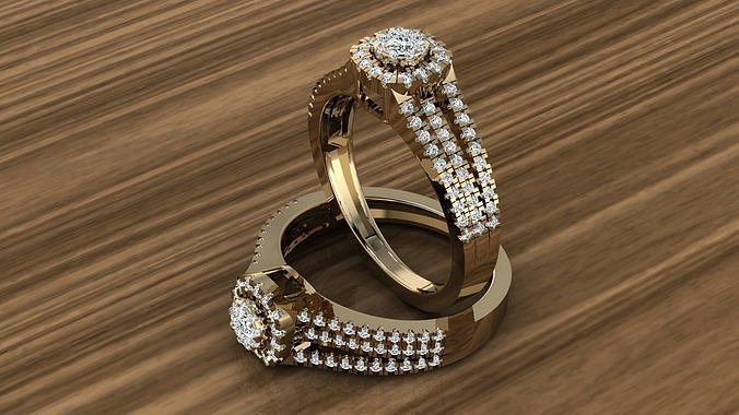 Diamond Jewelry Ring 3D print model