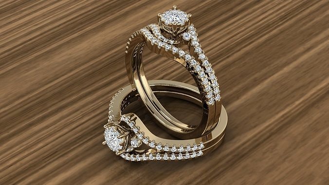 Diamond Jewelry Ring 3D print model