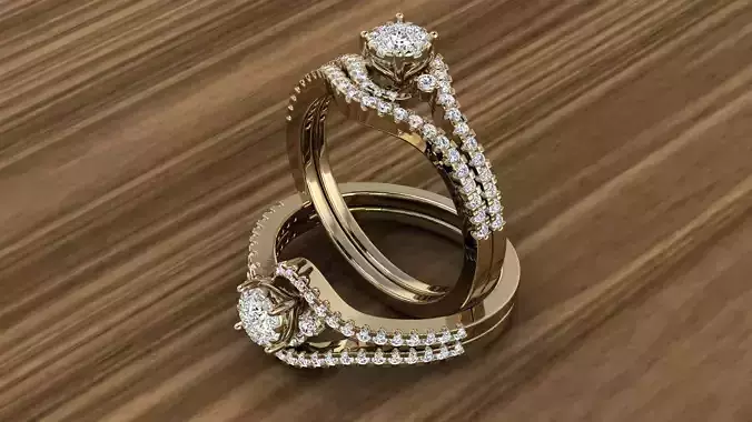 Diamond Jewelry Ring 3D print model