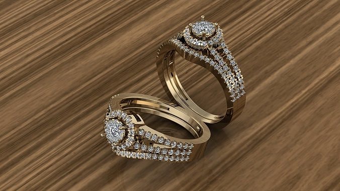 Diamond Jewelry Ring 3D print model