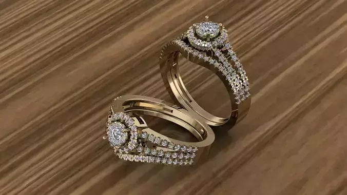 Diamond Jewelry Ring 3D print model