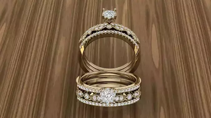 Diamond Jewelry Ring 3D print model