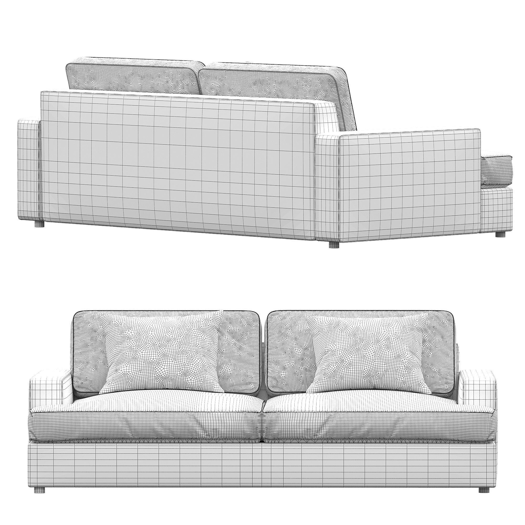 3d model Sofa with Reversible Cushions 3D model_2