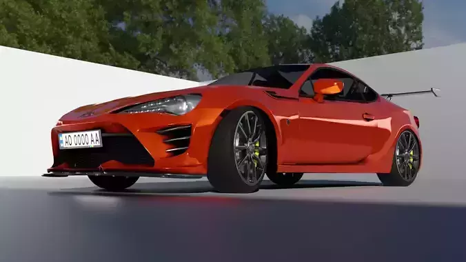 Toyota gt86 with tuning 3D model