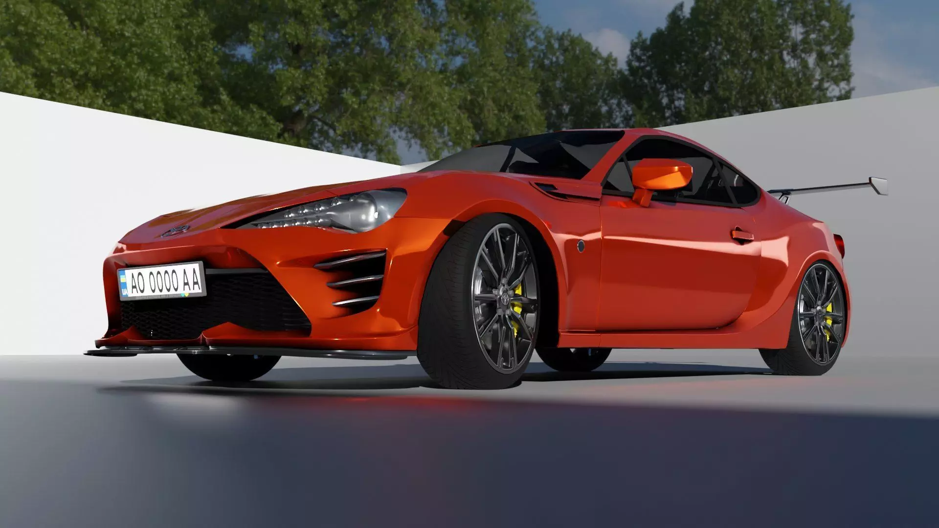 Toyota gt86 with tuning 3D model_0