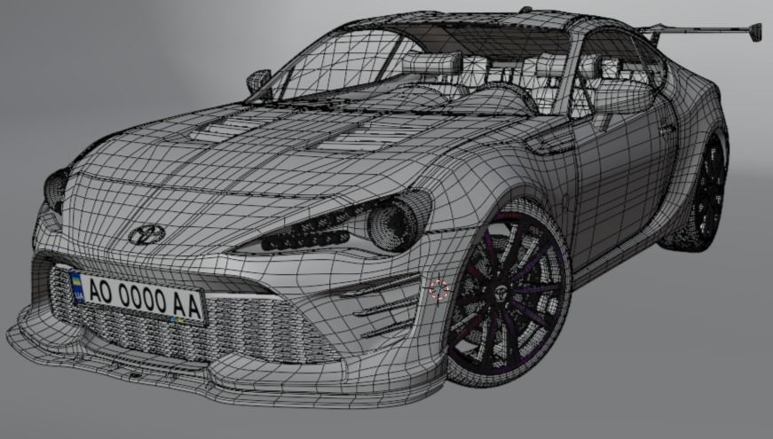 Toyota gt86 with tuning 3D model_8
