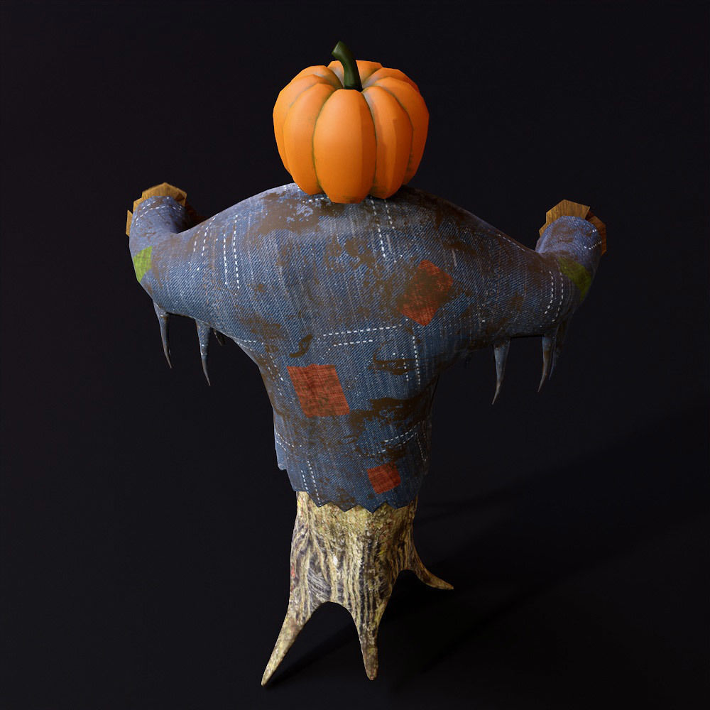 Scarecrow scary 3d model   Low-poly 3D model_3