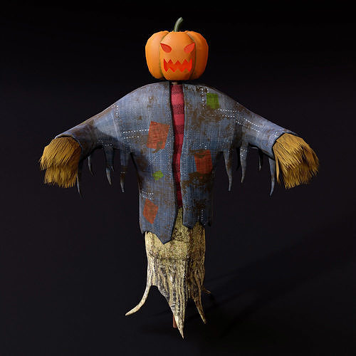 Scarecrow scary 3d model   Low-poly 3D model
