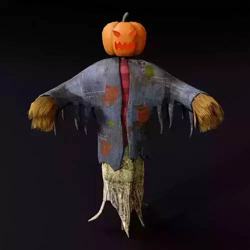 Scarecrow scary 3d model   Low-poly 3D model