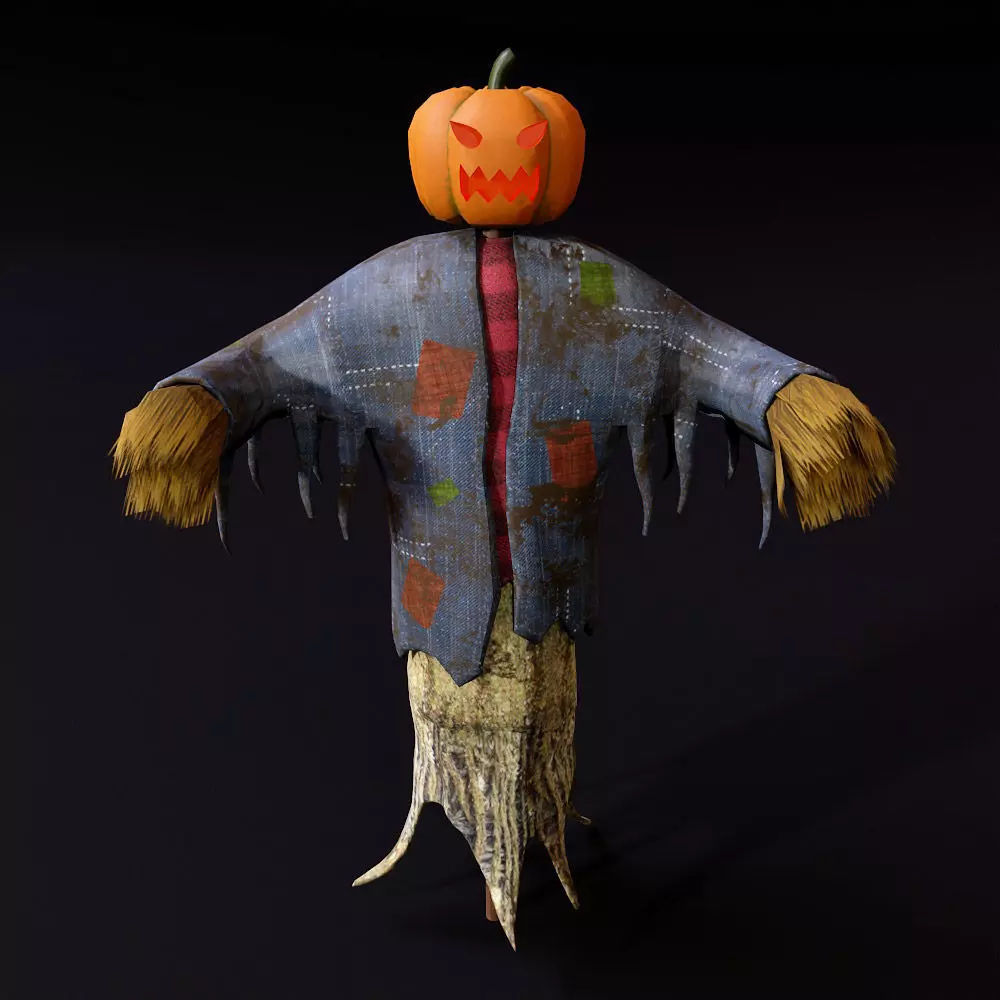 Scarecrow scary 3d model   Low-poly 3D model_0