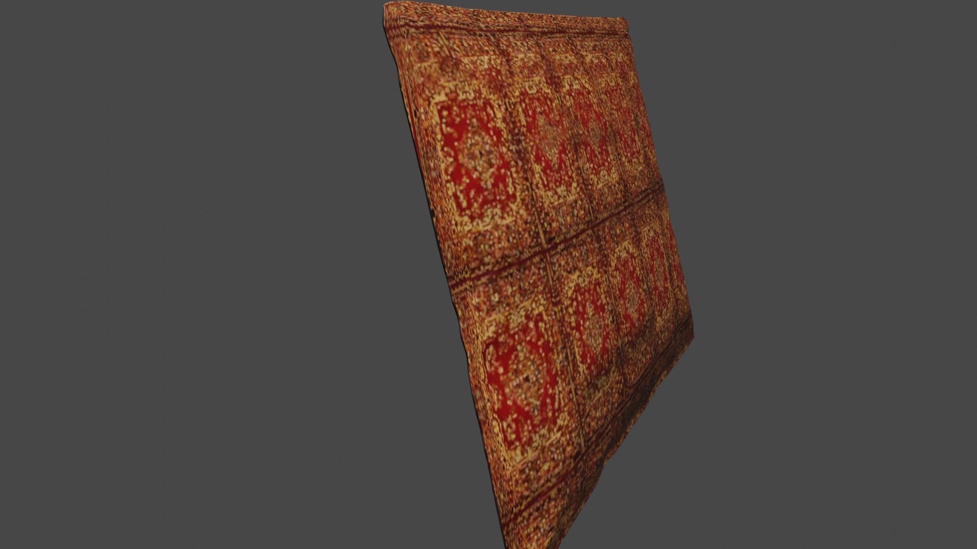 blanket afghan rug 3D model_2