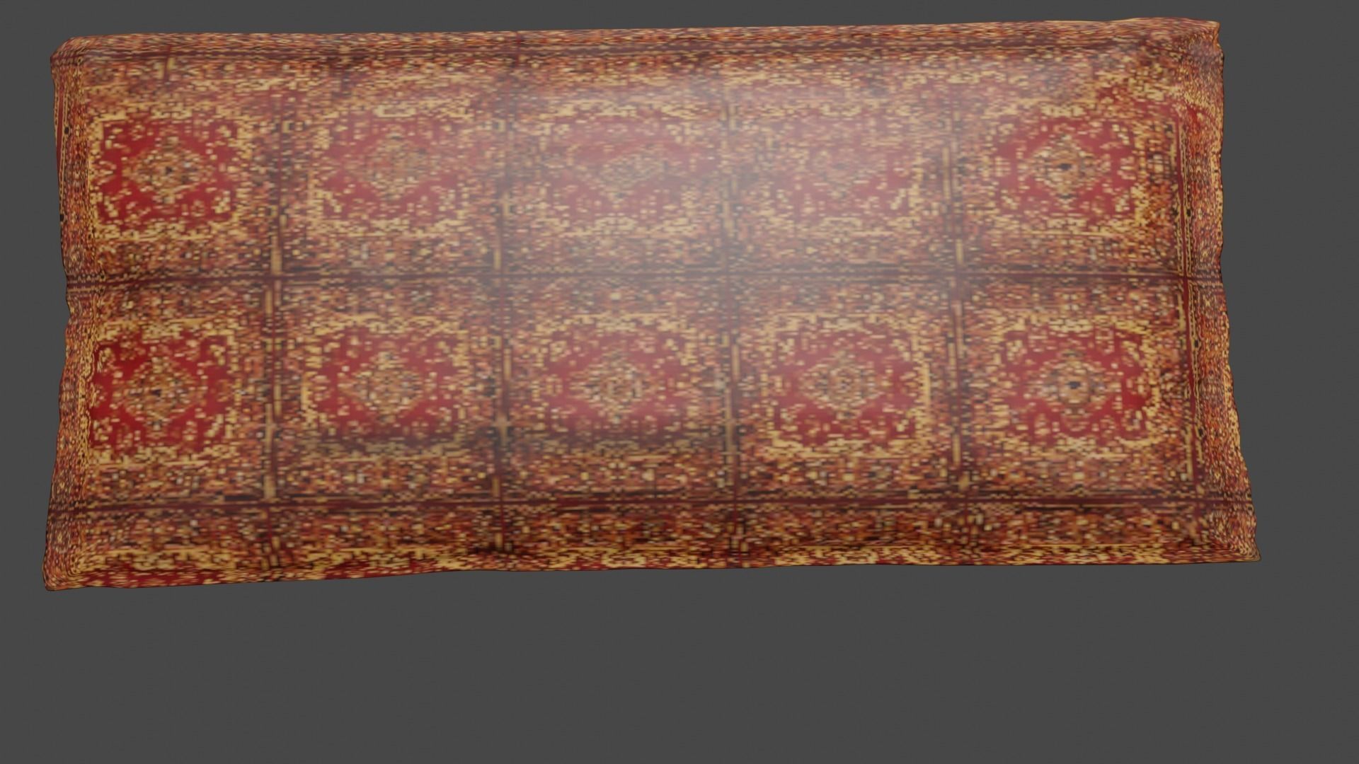blanket afghan rug 3D model_1