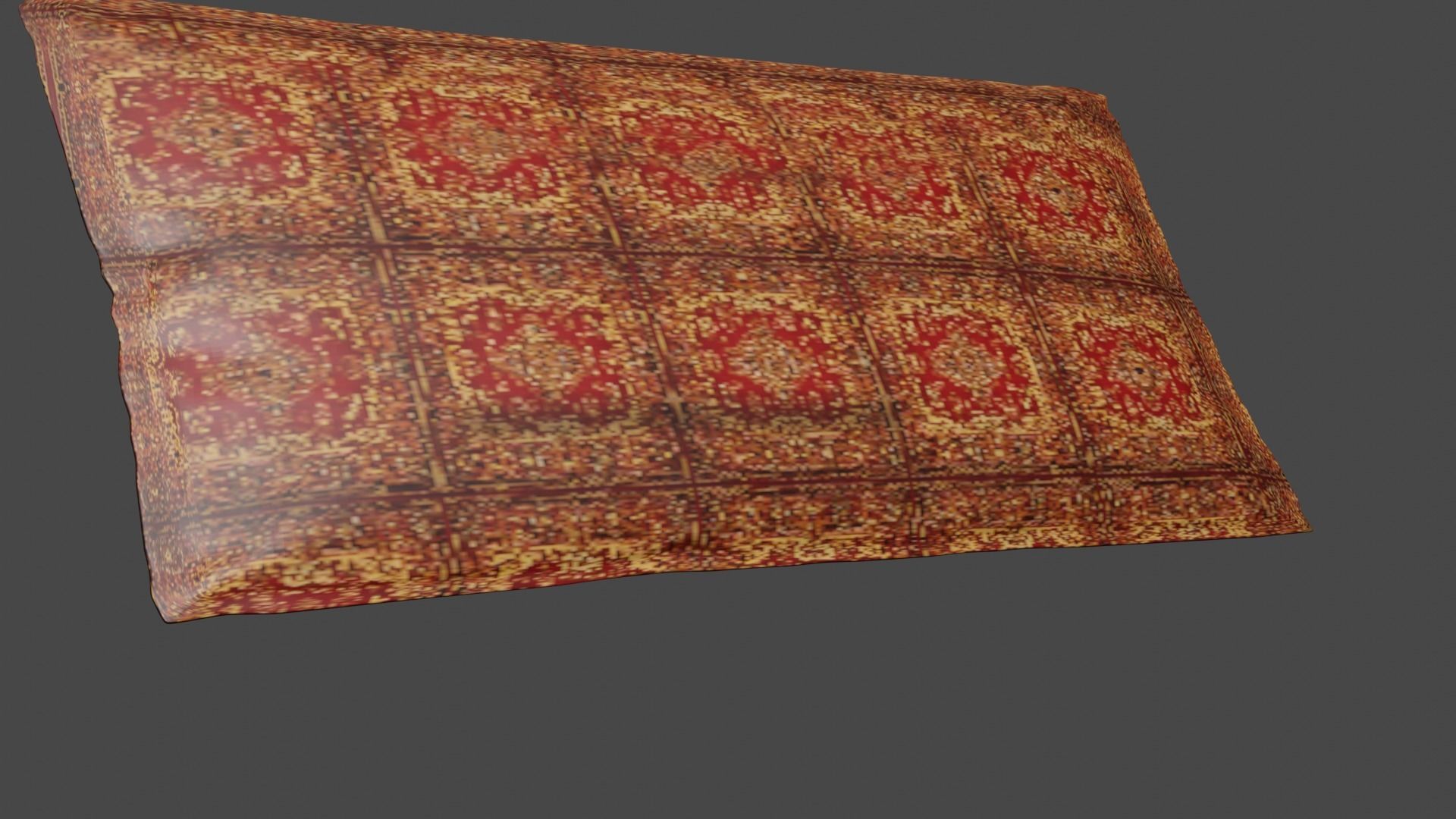blanket afghan rug 3D model_3