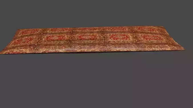 blanket afghan rug 3D model
