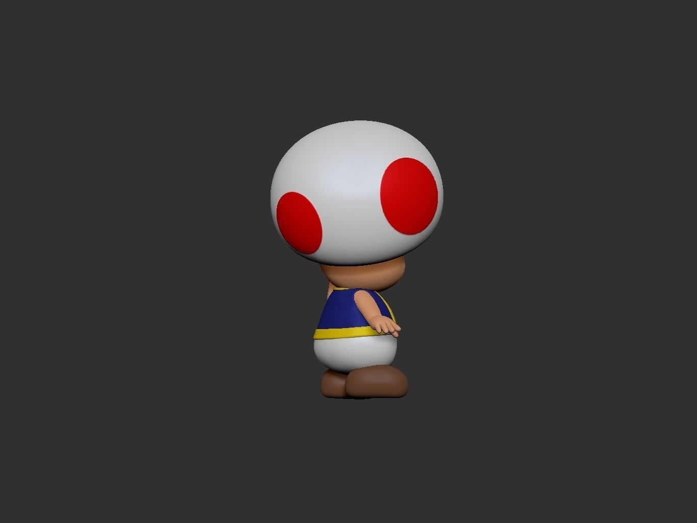 mario toad 3D print model_9