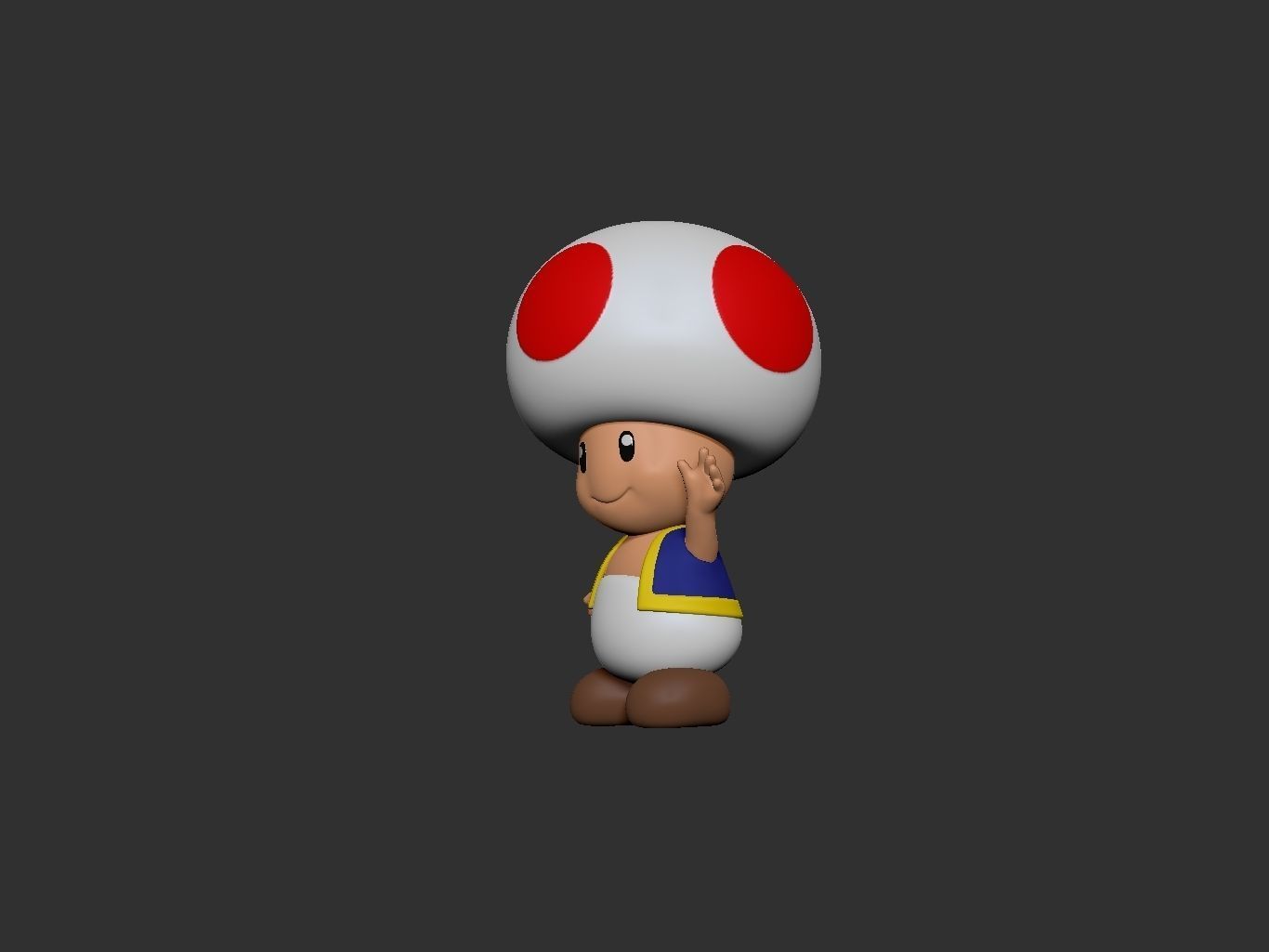 mario toad 3D print model_3