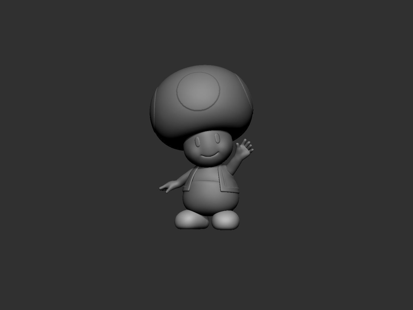 mario toad 3D print model_2