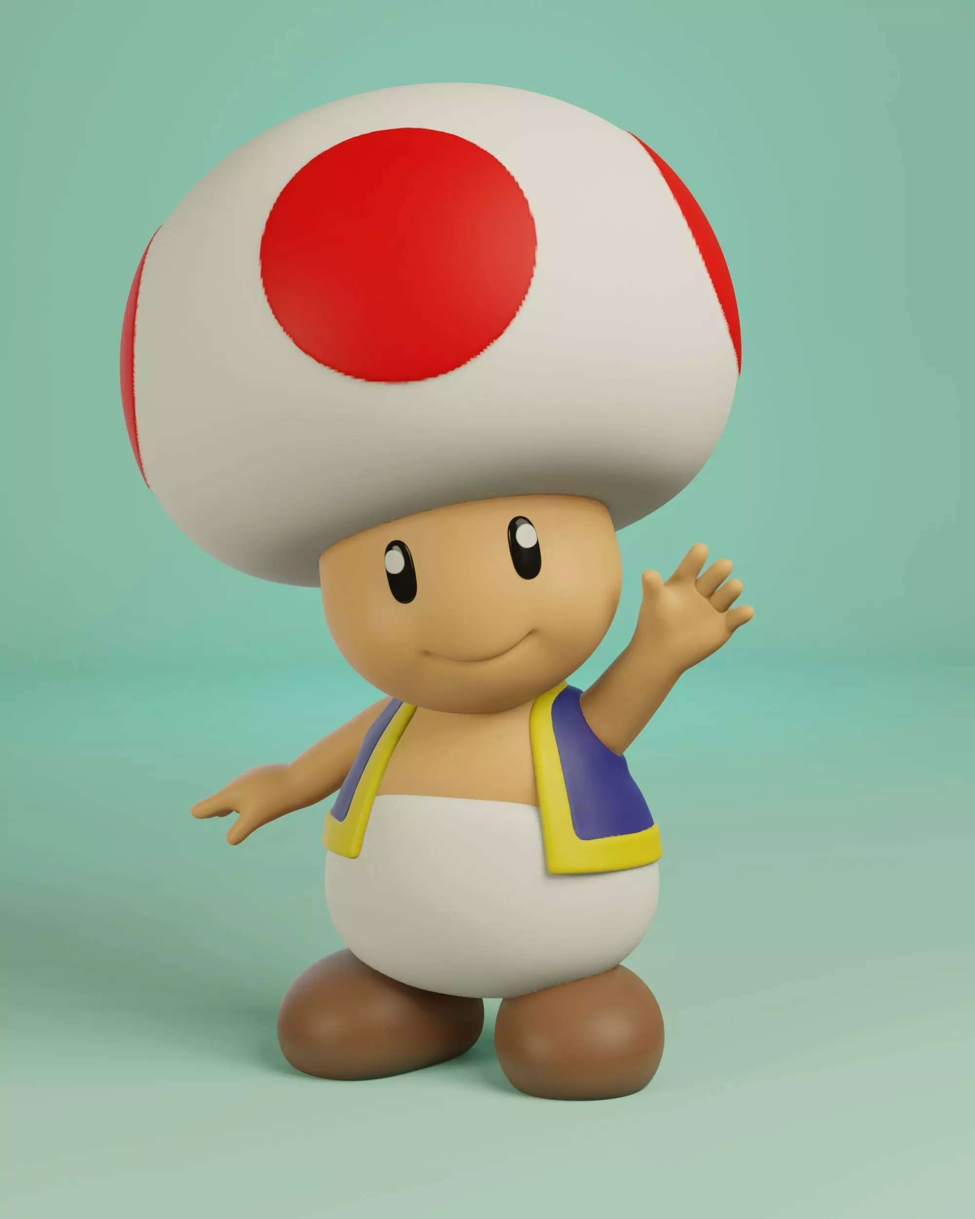 mario toad 3D print model_0