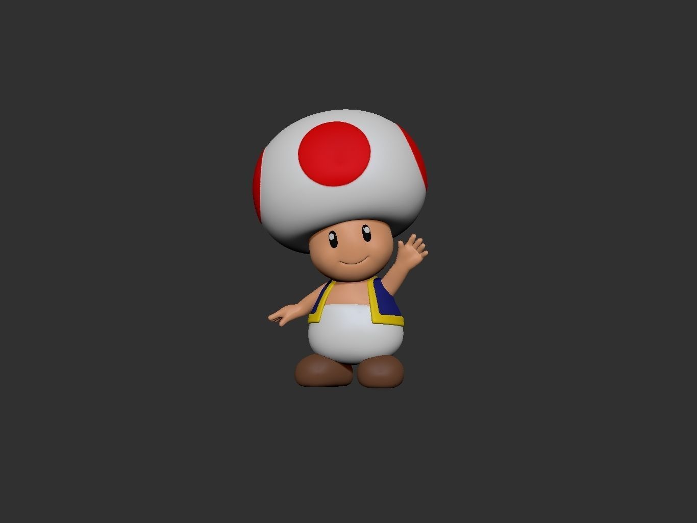 mario toad 3D print model_1