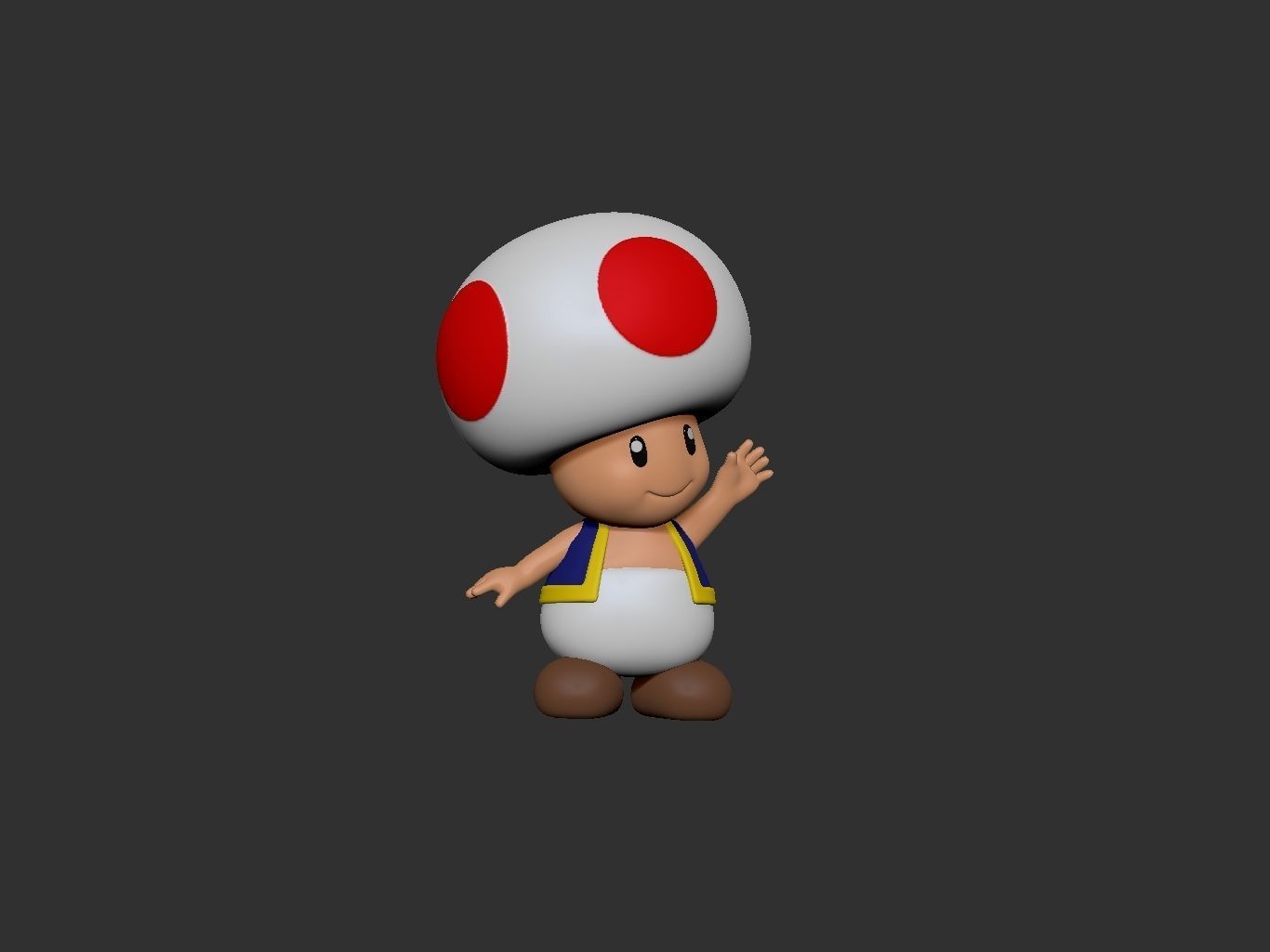 mario toad 3D print model_5