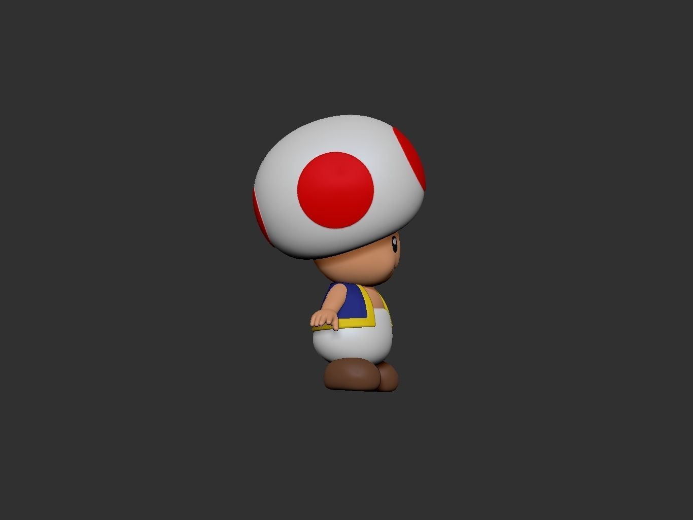 mario toad 3D print model_7