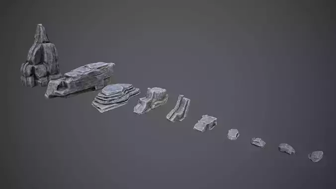 Rock and Stone Collections-Lowpoly models