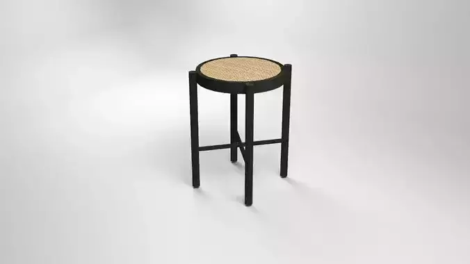 Assise round stool - wood