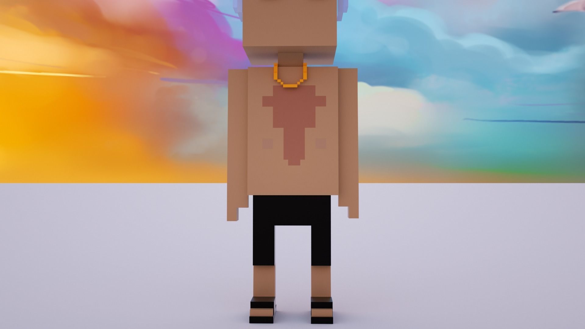 The world famous NFT Meebits Low-poly 3D model_4