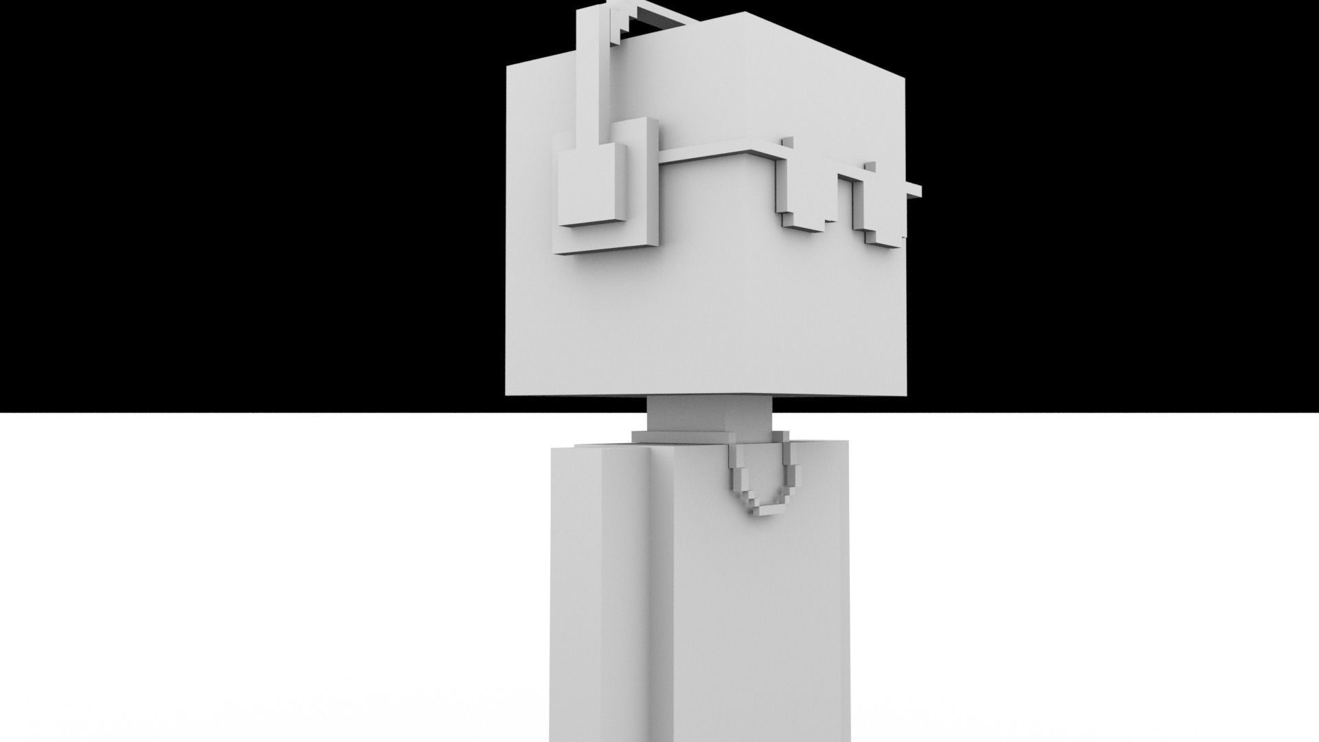 The world famous NFT Meebits Low-poly 3D model_12