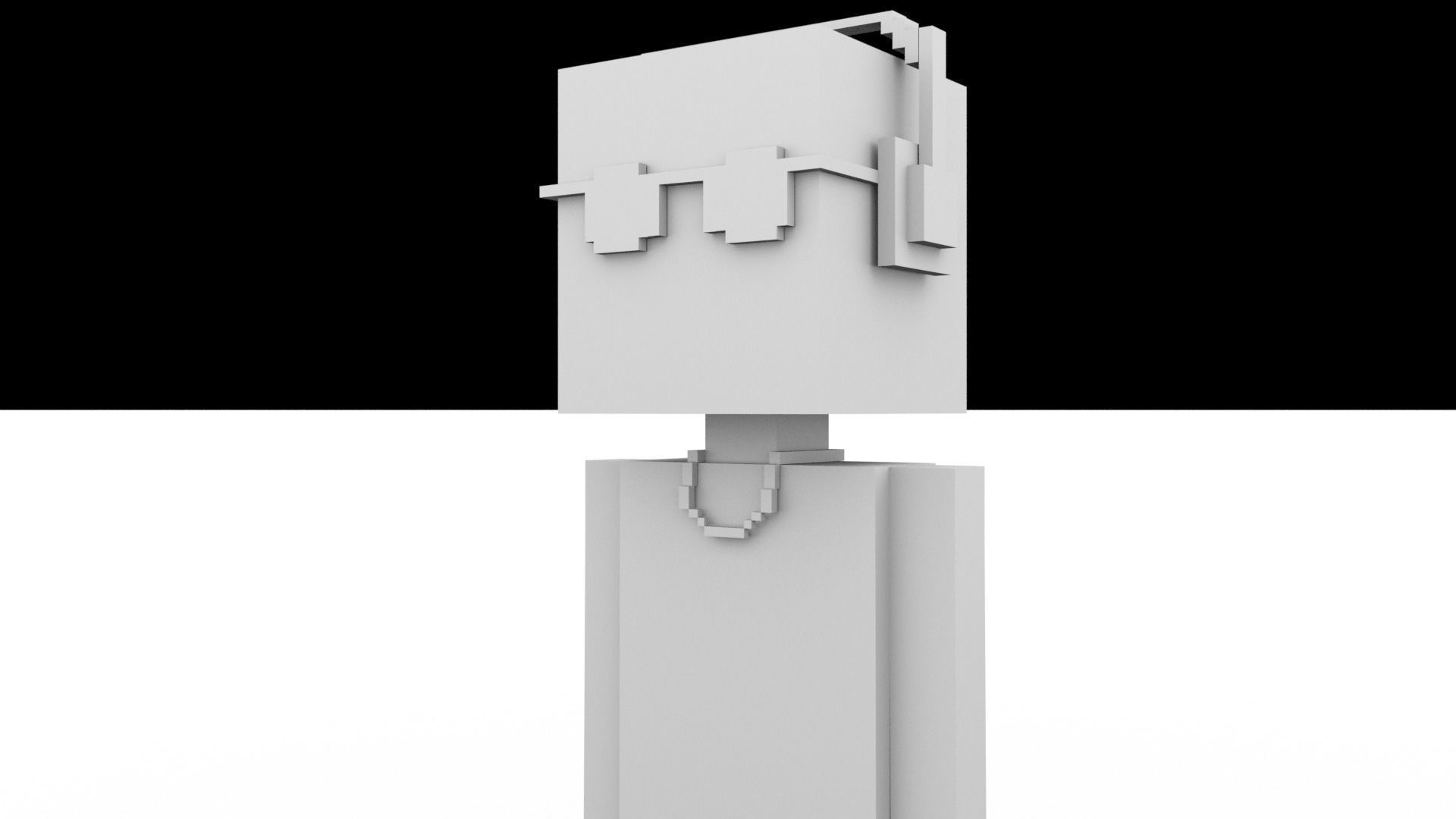 The world famous NFT Meebits Low-poly 3D model_11